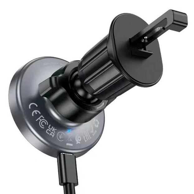 Автотримач з бездротовою зарядкою Borofone BH211 MagSafe 15W у дефлектор Чорний