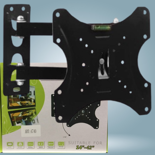 Кронштейн для телевізора 14-42 дюймів на стіну поворотний похилий CP302 до 50кг