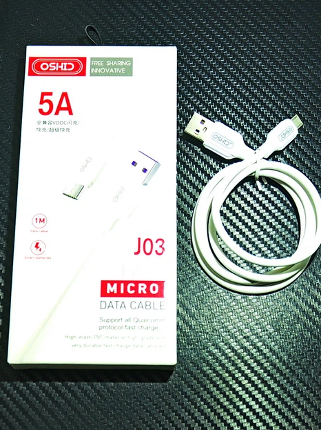Кабель Micro USB швидка зарядка 5A OSHID J03 1 метр для смартфонів та планшетів