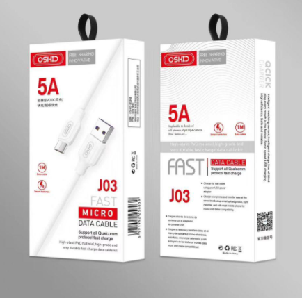 Кабель Micro USB швидка зарядка 5A OSHID J03 1 метр для смартфонів та планшетів