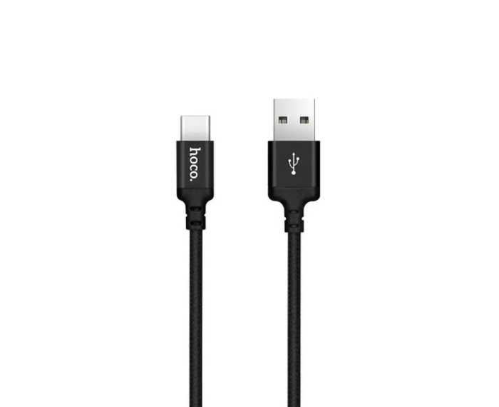 Кабель Type-C HOCO X14 Times 2м нейлонове обплетення швидка зарядка 3A Чорний