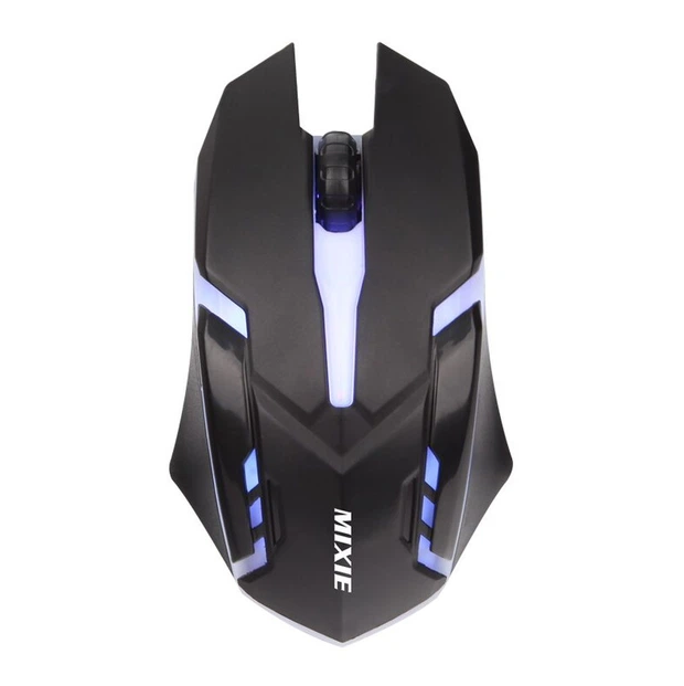 Комп'ютерна миша Mixie X3 USB дротова з LED підсвіткою Оптична Чорна