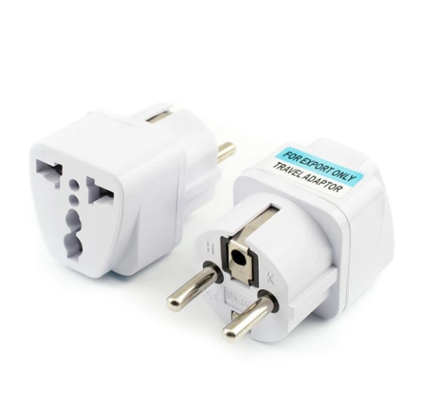 Перехідник Atcom UK/US розетка — Євро-вилка Мережевий адаптер