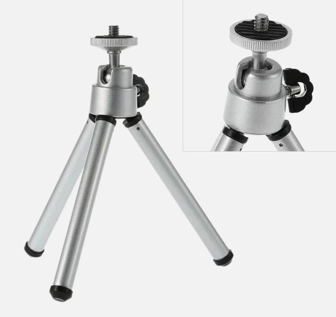 Універсальний настільний штатив-трипод для телефону та камери (Сріблястий)