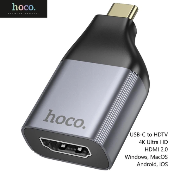 Адаптер перехідник Hoco UA33 Type-C HDMI 4K 60Hz для телевізора монітора MacBook