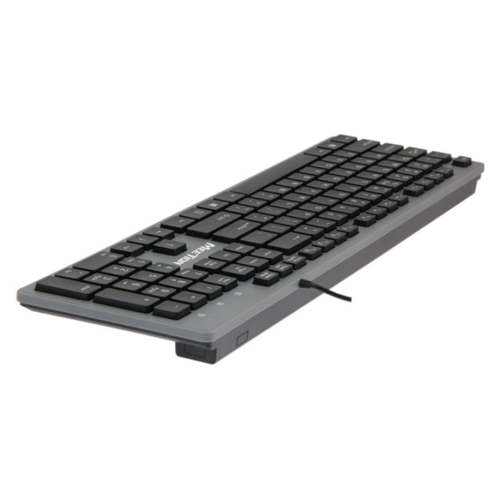 Клавіатура дротова Meetion USB Standard Chocolate Ultrathin Keyboard K841, Ukr, EN розкладки, USB, 1.5m, black