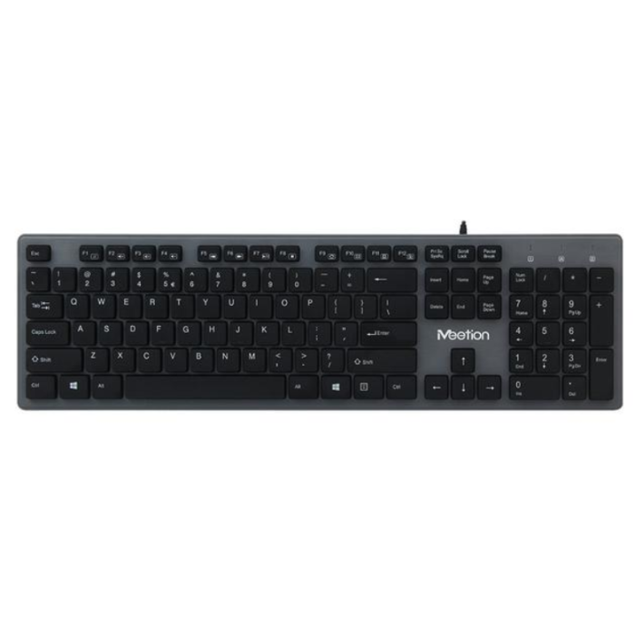 Клавіатура дротова Meetion USB Standard Chocolate Ultrathin Keyboard K841, Ukr, EN розкладки, USB, 1.5m, black