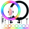 Кільцева LED лампа RGB  MJ26 26 см