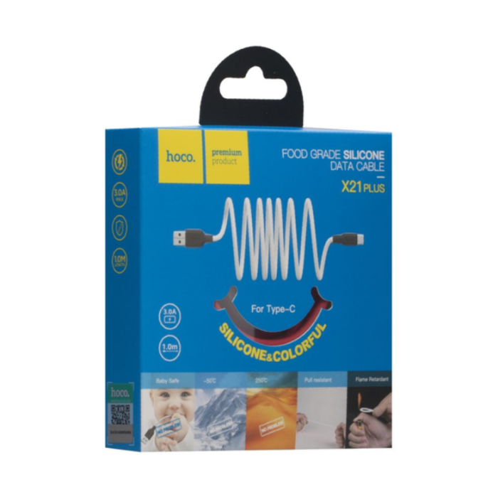 Кабель Hoco X21 USB-Type-C  Plus Silicone PD 20W  (1m)