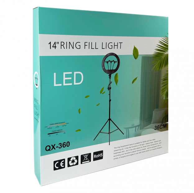 Кільцева LED лампа LED Ring Fill Light QX-360 (36 см)