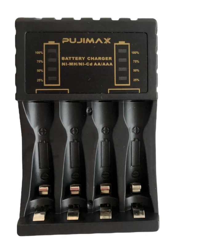 Зарядний пристрій для акумуляторних батарейок на 4 слоти PUJIMAX PG-N4008 зарядка для батарейок АА та ААА