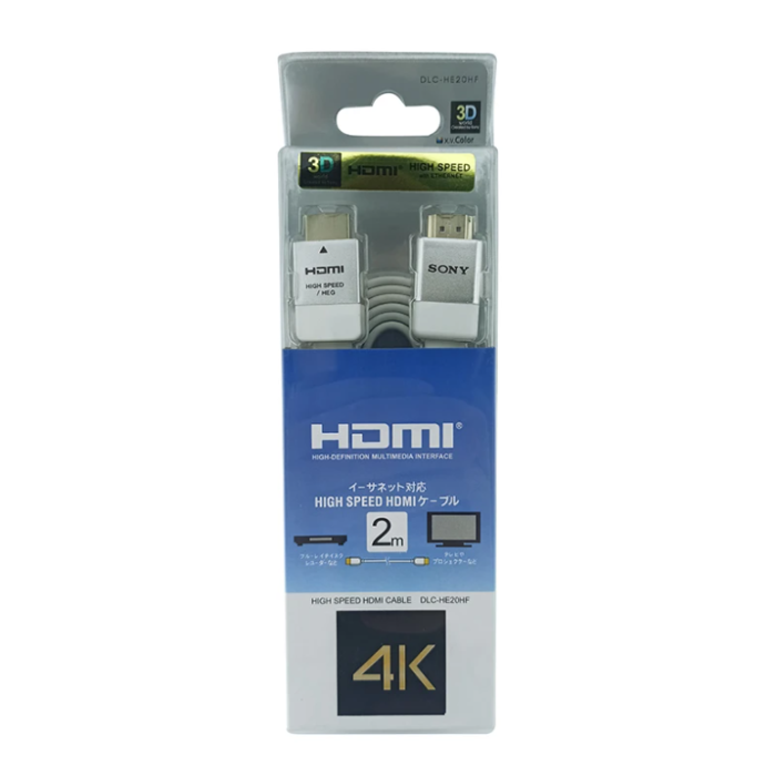 Кабель HDMI-HDMI Premium чіп Sony чорний 2м 4K