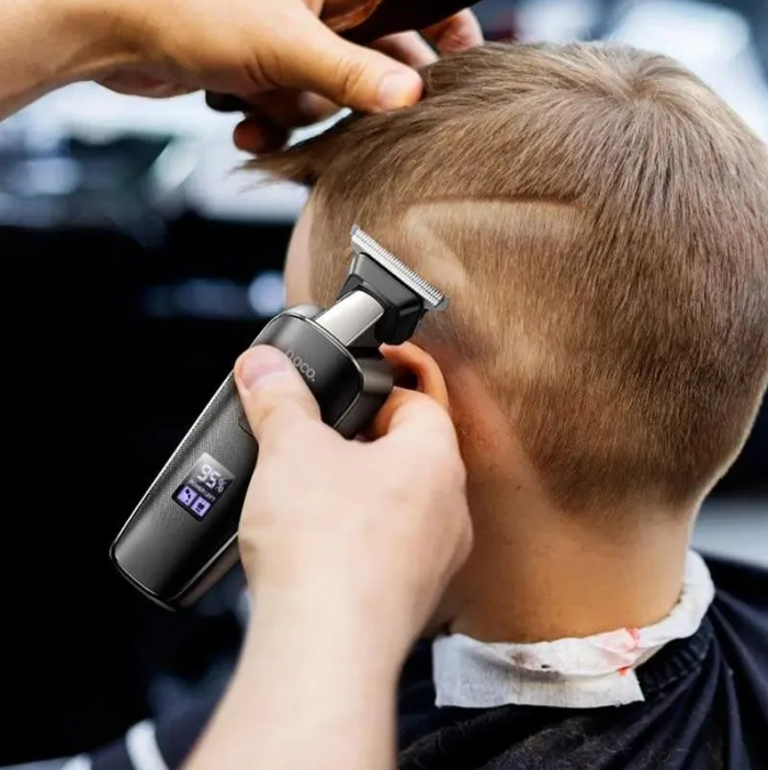 Тример для стрижки Hoco Diamond HP23 Black професійна машинка для бороди та вусів