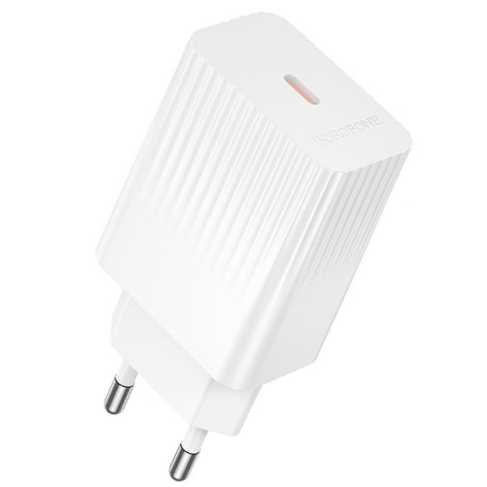 Мережевий зарядний пристрій Borofone BAS73A Source PD 20W USB-C швидка зарядка